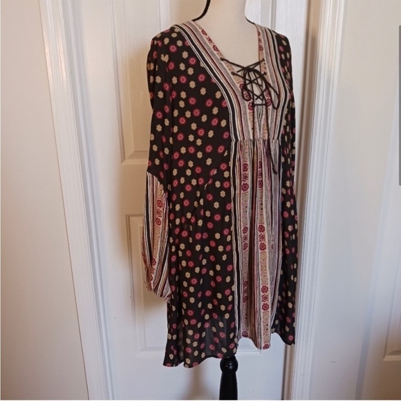 Free People Rain Or Shine Chiffon Boho Mini Dress Sz S NWT - Picture 5 of 12